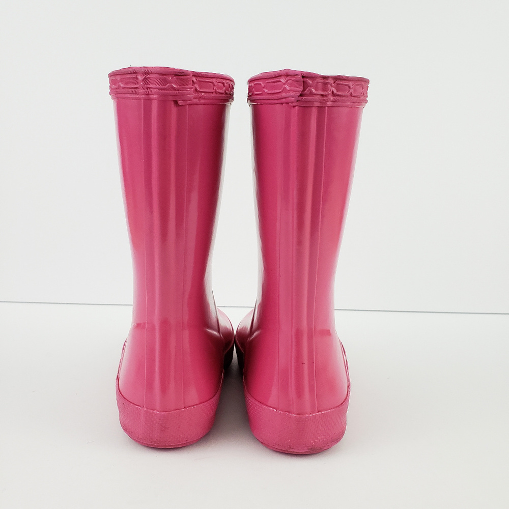 **NFS** HUNTER Toddler Pink Gloss Rain Boots UK 7 - Picture 4 of 8